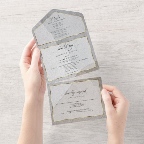 Modern Abstract Neutral Colors  All In One Invitation