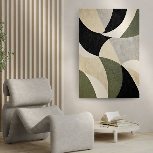 Modern Abstract Neutral Gray and Tan  Canvas Print