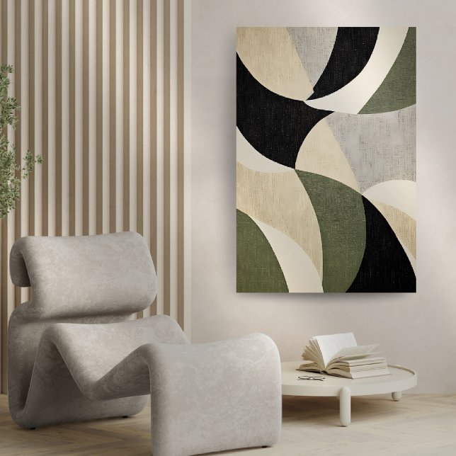 Modern Abstract Neutral Gray and Tan  Canvas Print (Creator Uploaded)