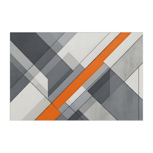 Modern Abstract Orange Accent Acrylic Print