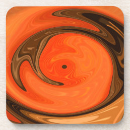 Modern Abstract Orange Cool Coaster
