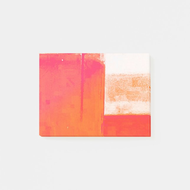 Modern Abstract Orange Geometric Graphic Pattern Post-it Notes (Front)