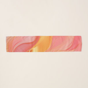 Modern Abstract-Orange Pink and Gold- Scarf