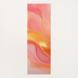 Modern Abstract Orange Pink and Gold- Yoga Mat