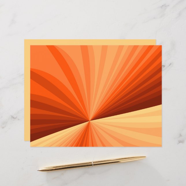 Modern Abstract Orange Red Vanilla Graphic Fractal (Front/Back In Situ)