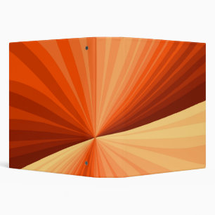 Modern Abstract Orange Red Vanilla Graphic Fractal 3 Ring Binder