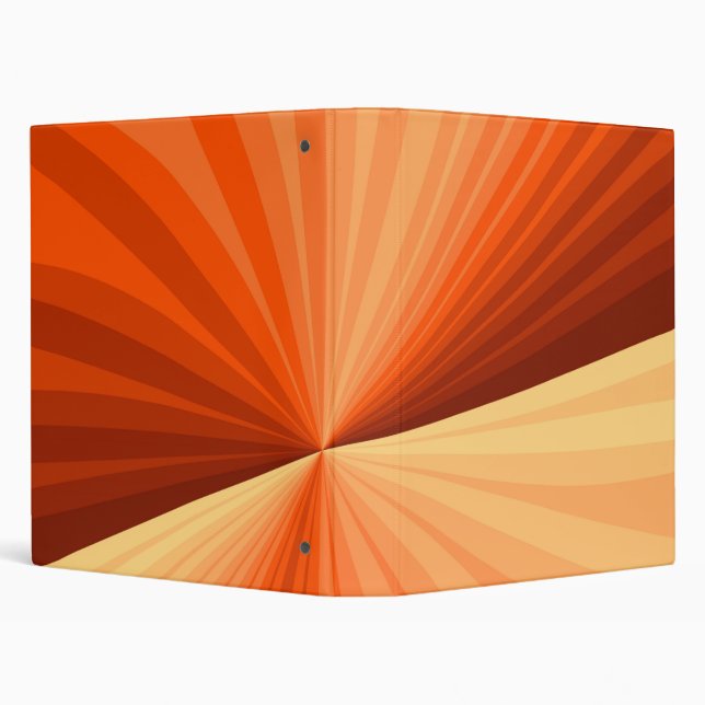 Modern Abstract Orange Red Vanilla Graphic Fractal 3 Ring Binder (Background)