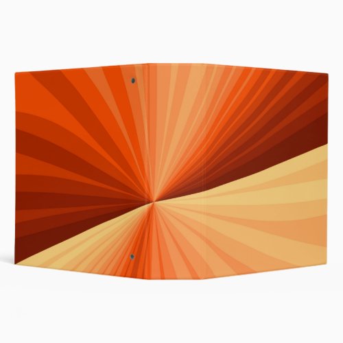 Modern Abstract Orange Red Vanilla Graphic Fractal 3 Ring Binder
