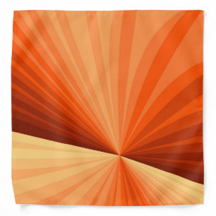 Modern Abstract Orange Red Vanilla Graphic Fractal Bandana