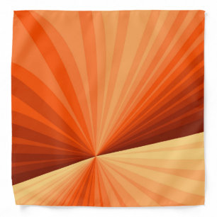 Modern Abstract Orange Red Vanilla Graphic Fractal Bandana