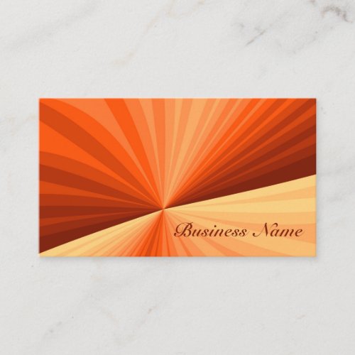 Modern Abstract Orange Red Vanilla Graphic Fractal Business Card