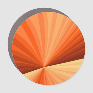 Modern Abstract Orange Red Vanilla Graphic Fractal Car Magnet