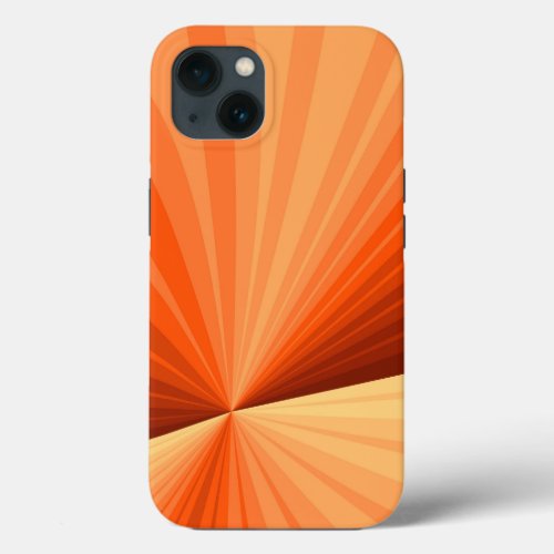 Modern Abstract Orange Red Vanilla Graphic Fractal iPhone 13 Case