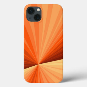 Modern Abstract Orange Red Vanilla Graphic Fractal iPhone 13 Case