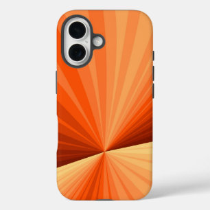 Modern Abstract Orange Red Vanilla Graphic Fractal iPhone 16 Case