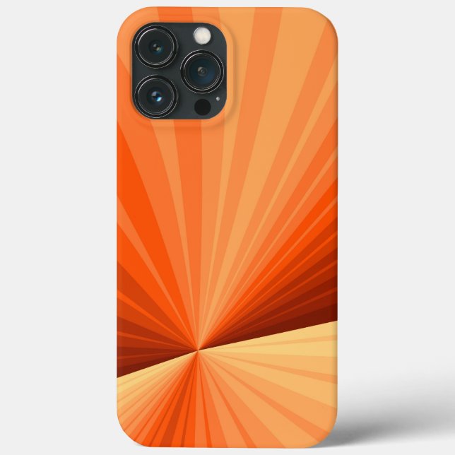 Modern Abstract Orange Red Vanilla Graphic Fractal Case-Mate iPhone Case (Back)