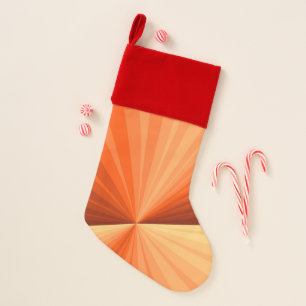 Modern Abstract Orange Red Vanilla Graphic Fractal Christmas Stocking
