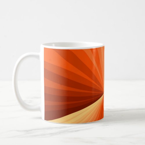 Modern Abstract Orange Red Vanilla Graphic Fractal Coffee Mug