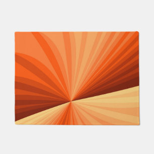 Modern Abstract Orange Red Vanilla Graphic Fractal Doormat