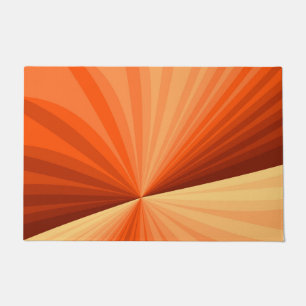 Modern Abstract Orange Red Vanilla Graphic Fractal Doormat