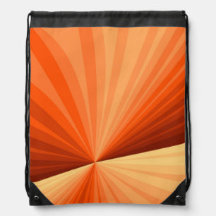 Modern Abstract Orange Red Vanilla Graphic Fractal Drawstring Bag