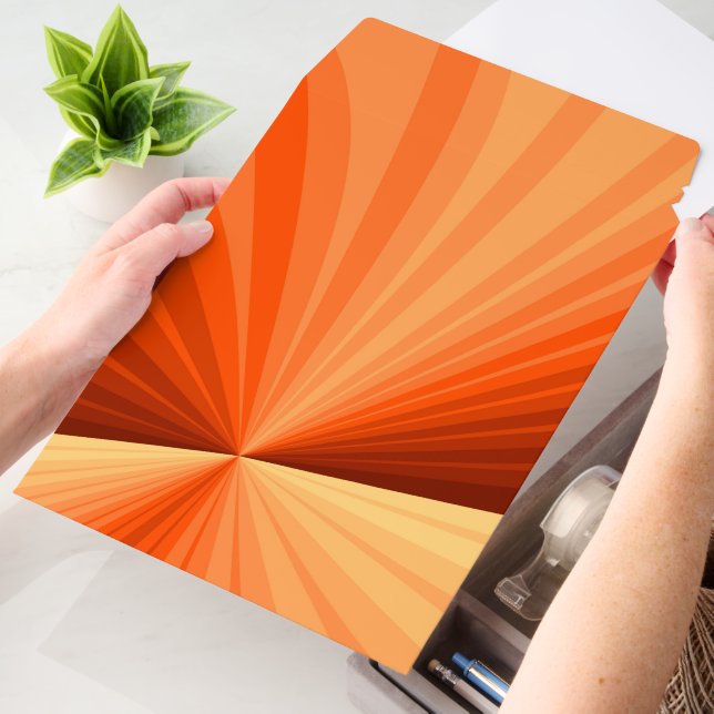 Modern Abstract Orange Red Vanilla Graphic Fractal Envelope Mailers (Desk)