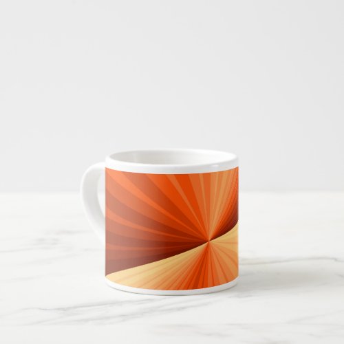 Modern Abstract Orange Red Vanilla Graphic Fractal Espresso Cup