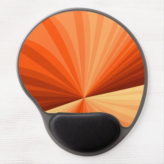 Modern Abstract Orange Red Vanilla Graphic Fractal Gel Mouse Pad (Front)