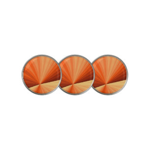 Modern Abstract Orange Red Vanilla Graphic Fractal Golf Ball Marker
