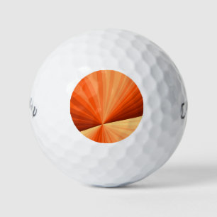 Modern Abstract Orange Red Vanilla Graphic Fractal Golf Balls
