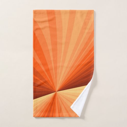 Modern Abstract Orange Red Vanilla Graphic Fractal Hand Towel