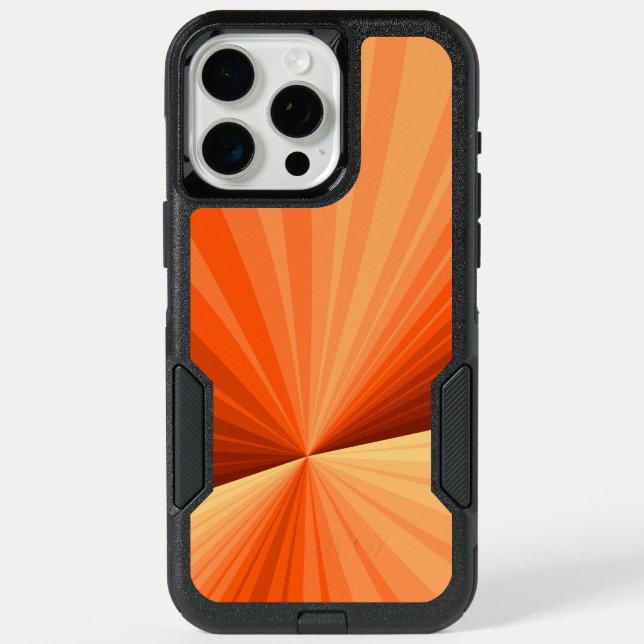 Modern Abstract Orange Red Vanilla Graphic Fractal iPhone 15 Pro Max Case (Back)