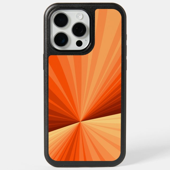Modern Abstract Orange Red Vanilla Graphic Fractal iPhone 15 Pro Max Case (Back)