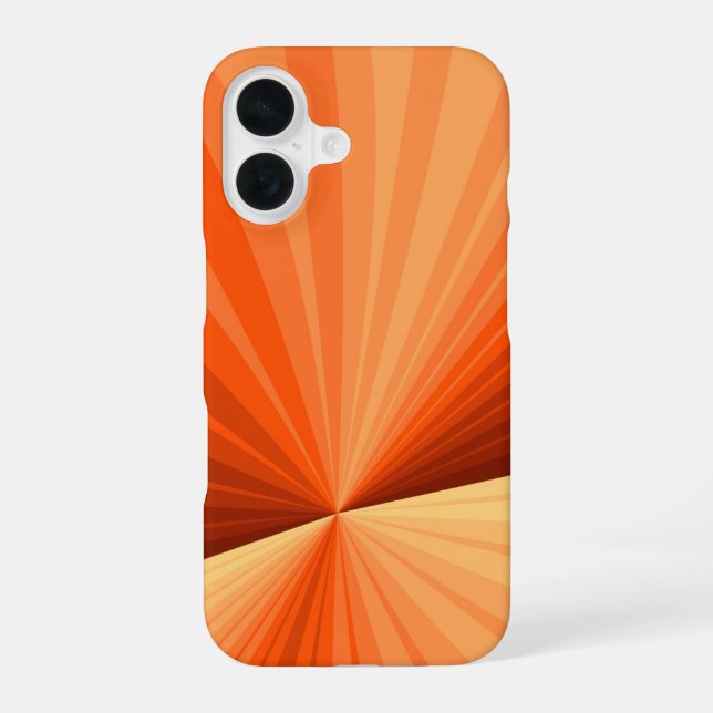 Modern Abstract Orange Red Vanilla Graphic Fractal iPhone Case (Back)