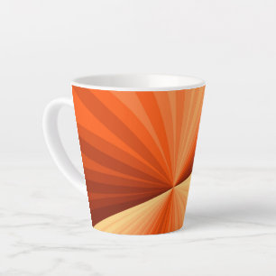 Modern Abstract Orange Red Vanilla Graphic Fractal Latte Mug