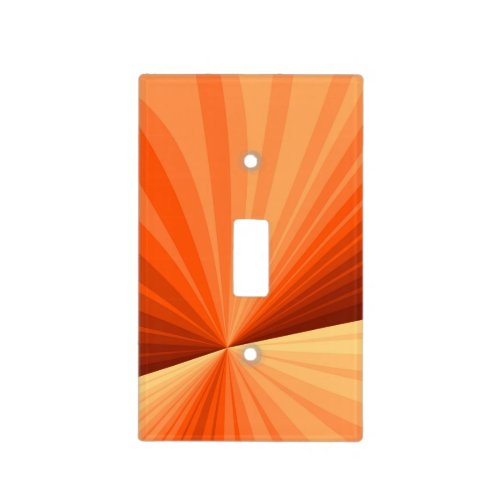 Modern Abstract Orange Red Vanilla Graphic Fractal Light Switch Cover