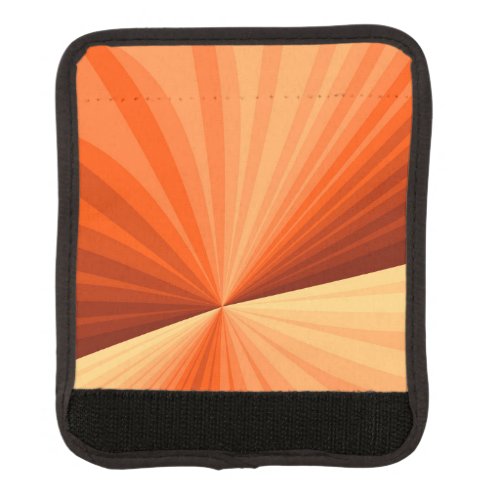 Modern Abstract Orange Red Vanilla Graphic Fractal Luggage Handle Wrap