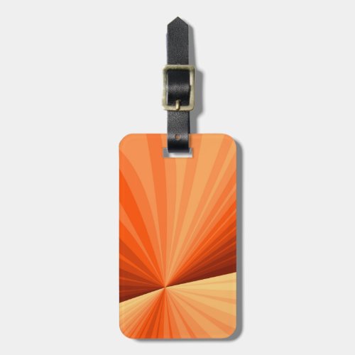 Modern Abstract Orange Red Vanilla Graphic Fractal Luggage Tag