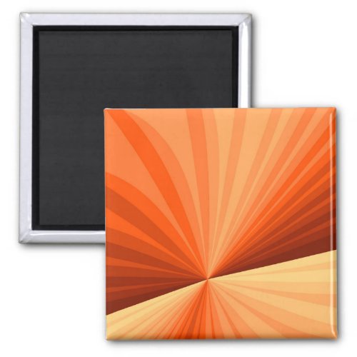 Modern Abstract Orange Red Vanilla Graphic Fractal Magnet