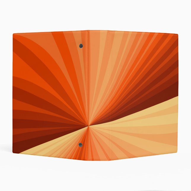 Modern Abstract Orange Red Vanilla Graphic Fractal Mini Binder (Background)