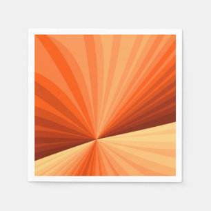 Modern Abstract Orange Red Vanilla Graphic Fractal Napkins