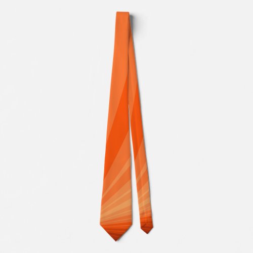 Modern Abstract Orange Red Vanilla Graphic Fractal Neck Tie