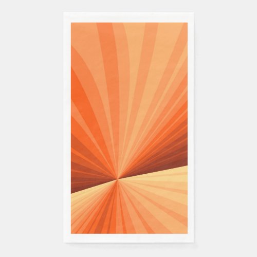 Modern Abstract Orange Red Vanilla Graphic Fractal Paper Guest Towels