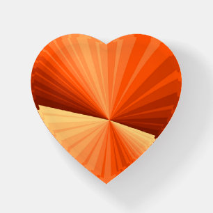 Modern Abstract Orange Red Vanilla Graphic Fractal Paperweight