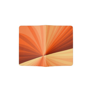 Modern Abstract Orange Red Vanilla Graphic Fractal Passport Holder