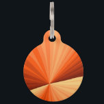 Modern Abstract Orange Red Vanilla Graphic Fractal Pet ID Tag<br><div class="desc">Striking Fractal Art Graphic Design.
Abstract with oblique modern orange, red, vanilla lines.
Design for your pet tag and more.</div>