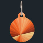 Modern Abstract Orange Red Vanilla Graphic Fractal Pet ID Tag<br><div class="desc">Striking Fractal Art Graphic Design.
Abstract with oblique modern orange, red, vanilla lines.
Design for your pet tag and more.</div>