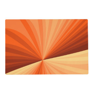 Modern Abstract Orange Red Vanilla Graphic Fractal Placemat