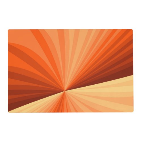 Modern Abstract Orange Red Vanilla Graphic Fractal Placemat