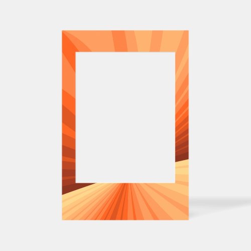 Modern Abstract Orange Red Vanilla Graphic Fractal Selfie Frame